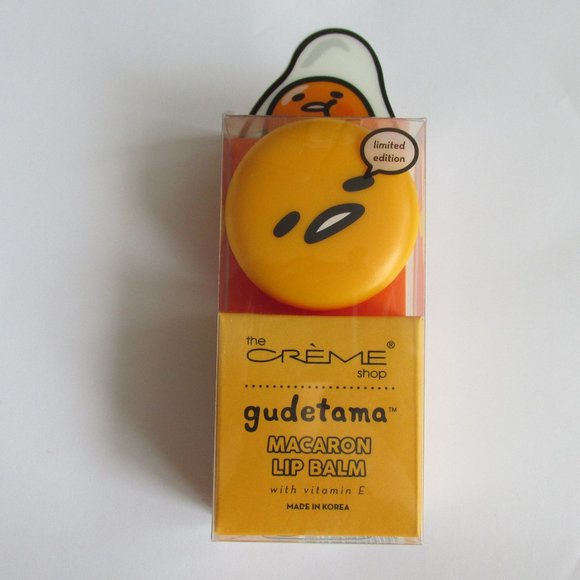 The Crème Shop Sanrio Gudetama Macaron Lip Balm Pineapple Sherbert Unopened - Picture 1 of 8